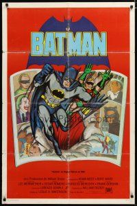 4m092 BATMAN Spanish/U.S. 1sh R89 DC Comics, great image of Adam West & Burt Ward w/villains!
