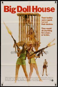 4m106 BIG DOLL HOUSE int'l 1sh '71 artwork of Pam Grier whose body was caged, but not her desires!