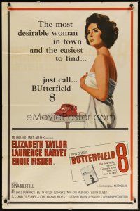 4m164 BUTTERFIELD 8 1sh '60 callgirl Elizabeth Taylor is the most desirable and easiest to find!