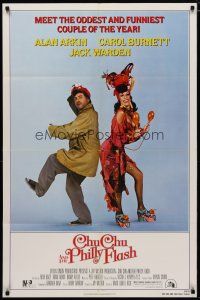 4m195 CHU CHU & THE PHILLY FLASH 1sh '81 wacky Alan Arkin with Carol Burnett as Carmen Miranda!