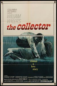 4m206 COLLECTOR 1sh '65 art of Terence Stamp & Samantha Eggar, William Wyler directed!