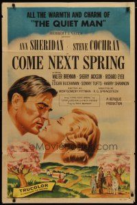 4m208 COME NEXT SPRING 1sh '56 Ann Sheridan & Steve Cochran in the warmest happiest picture!