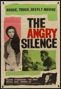 4m050 ANGRY SILENCE English 1sh '61 Richard Attenborough, Pier Angeli, Guy Green directed!