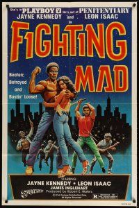 4m321 FIGHTING MAD 1sh '78 Leon & Jayne Kennedy, beaten, betrayed, and bustin' loose!