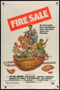 4m323 FIRE SALE 1sh '77 Alan Arkin, Rob Reiner, they're just plain nuts, wacky Bill Elder art!