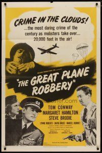 4m384 GREAT PLANE ROBBERY 1sh '50 Tom Conway, Margaret Hamilton, crime at 20,000 feet!
