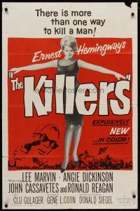 4m481 KILLERS 1sh '64 directed by Don Siegel, Lee Marvin, sexy full-length Angie Dickinson!