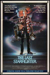 4m499 LAST STARFIGHTER advance 1sh '84 Mary Stewart & Lance Guest as video game expert pilot!