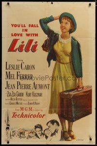 4m512 LILI 1sh '52 you'll fall in love with sexy young Leslie Caron, full-length art!