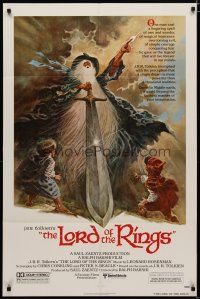 4m529 LORD OF THE RINGS 1sh '78 Ralph Bakshi cartoon, classic J.R.R. Tolkien novel, Tom Jung art!