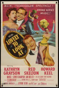 4m541 LOVELY TO LOOK AT 1sh '52 sexy full-length Ann Miller, wacky Red Skelton, Keel