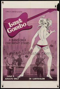 4m544 LUST COMBO 1sh '70 rock 'n' roll sexploitation, a band on a one night stand!