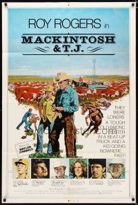 4m552 MACKINTOSH & T.J. 1sh '75 Robert Tanenbaum art of Roy Rogers & cattle!