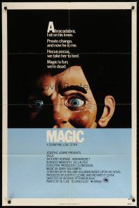 4m554 MAGIC 1sh '78 Richard Attenborough, ventriloquist Anthony Hopkins, creepy dummy image!