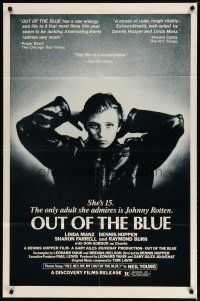 4m677 OUT OF THE BLUE 1sh '80 young punk Linda Manz, directed by Dennis Hopper!