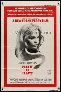 4m705 PLAY IT AS IT LAYS 1sh '72 beautiful Tuesday Weld, directed by Frank Perry!