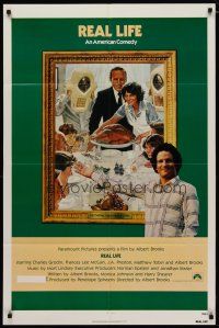 4m745 REAL LIFE 1sh '79 Albert Brooks, wacky spoof of Norman Rockwell painting!