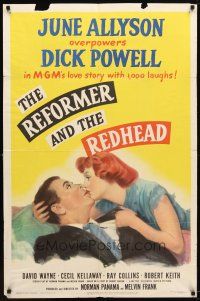 4m751 REFORMER & THE REDHEAD 1sh '50 June Allyson overpowers Dick Powell with 1000 laughs!