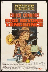 4m762 RIDE BEYOND VENGEANCE 1sh '66 Chuck Connors, the new giant of western adventure!