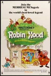4m767 ROBIN HOOD 1sh '73 Walt Disney's cartoon version, the way it REALLY happened!