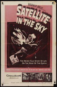 4m779 SATELLITE IN THE SKY 1sh '56 English, the never-told story of life on the roof of the Earth!