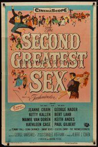 4m794 SECOND GREATEST SEX 1sh '55 Jeanne Crain & Mamie Van Doren singin' and dancin'!