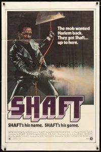 4m802 SHAFT 1sh '71 classic image of Richard Roundtree, hotter than Bond, cooler than Bullitt