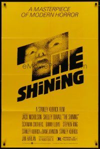 4m807 SHINING studio restrike 1sh '80s Stephen King & Stanley Kubrick horror, crazy Jack Nicholson!