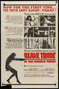 4m825 SLAVE TRADE IN THE WORLD TODAY 1sh '65 the smuggled motion pictures of a sheik's harem!