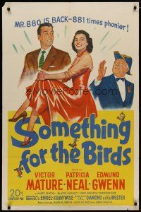 4m835 SOMETHING FOR THE BIRDS 1sh '52 Victor Mature, Patricia Neal, Robert Wise directed!