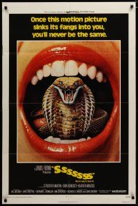 4m846 SSSSSSS 1sh '73 Dirk Benedict, Heather Menzies, mad scientist cobra snake horror!
