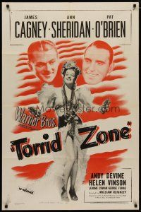 4m912 TORRID ZONE 1sh R40s James Cagney plays guitar for sexiest dancer Ann Sheridan, Pat O'Brien