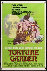 4m913 TORTURE GARDEN 1sh '67 written by Psycho Robert Bloch do you dare see what Dr. Diabolo sees?