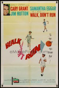 4m950 WALK DON'T RUN 1sh '66 Cary Grant & Samantha Eggar at Tokyo Olympics!