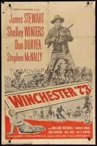 4m980 WINCHESTER '73 military 1sh R50s art of James Stewart with rifle over Shelley Winters!
