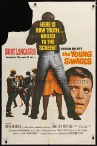 4m993 YOUNG SAVAGES 1sh '61 Burt Lancaster, Dina Merrill, directed by John Frankenheimer