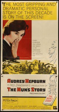 4p336 NUN'S STORY 3sh '59 religious missionary Audrey Hepburn, directed by Fred Zinnemann!
