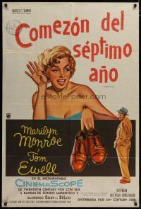 4p035 SEVEN YEAR ITCH Argentinean '55 Billy Wilder, great art of sexy Marilyn Monroe & Ewell!