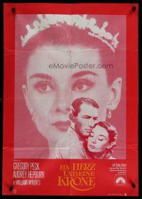 4p356 ROMAN HOLIDAY German R62 different image of Princess Audrey Hepburn & Gregory Peck!