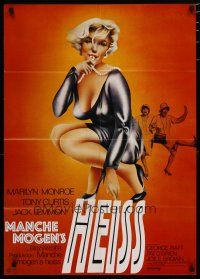 4p046 SOME LIKE IT HOT German R71 sexy Marilyn Monroe w/ pearls in mouth + Curtis & Lemmon in drag