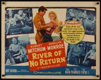4p061 RIVER OF NO RETURN 1/2sh R61 great images of sexy Marilyn Monroe & Robert Mitchum!