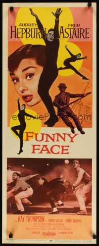 4p371 FUNNY FACE insert '57 sexy Audrey Hepburn close up & full-length + Fred Astaire!