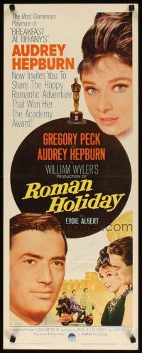 4p377 ROMAN HOLIDAY insert R62 sexy Audrey Hepburn & Gregory Peck close up & riding on Vespa!