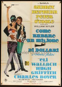 4p434 HOW TO STEAL A MILLION Italian 1p R60s great art of sexy Audrey Hepburn & Peter O'Toole!