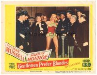 4p113 GENTLEMEN PREFER BLONDES LC #2 '53 the judge & police discover Russell is dressed as Monroe!