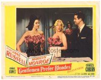 4p115 GENTLEMEN PREFER BLONDES LC #4 '53 sexy Marilyn Monroe & Jane Russell with Tommy Noonan!