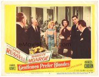 4p117 GENTLEMEN PREFER BLONDES LC #6 '53 sexy Marilyn Monroe & Jane Russell in evening gowns!