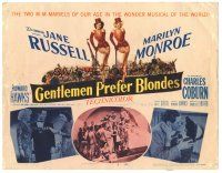 4p112 GENTLEMEN PREFER BLONDES TC '53 art + photos of super sexy Marilyn Monroe & Jane Russell!