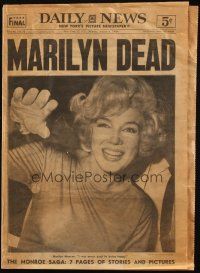 4p203 DAILY NEWS newspaper pages Aug 6, 1962 Marilyn Monroe is dead, 7 pages of stories & pictures!