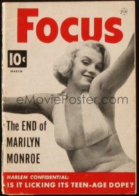 4p219 FOCUS 4x6 magazine March 1953 is it the end of Marilyn Monroe; Harlem teenage dope!